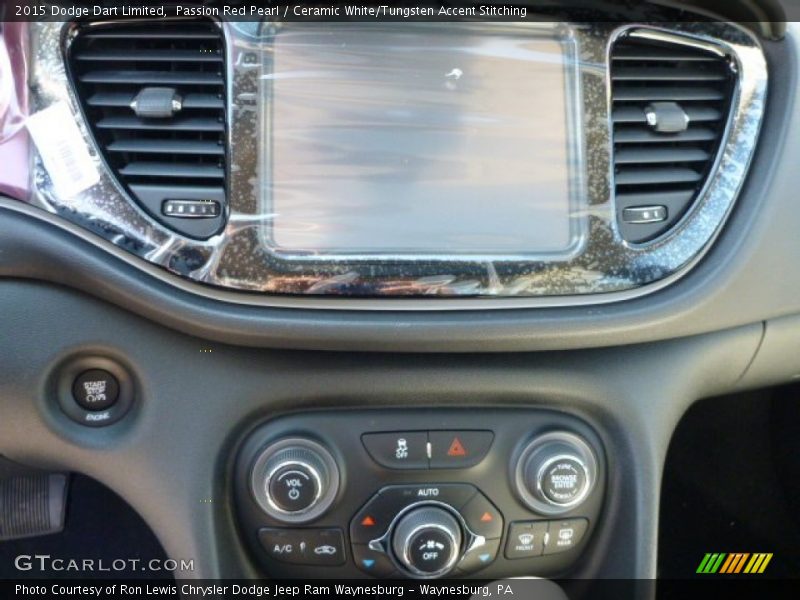 Passion Red Pearl / Ceramic White/Tungsten Accent Stitching 2015 Dodge Dart Limited