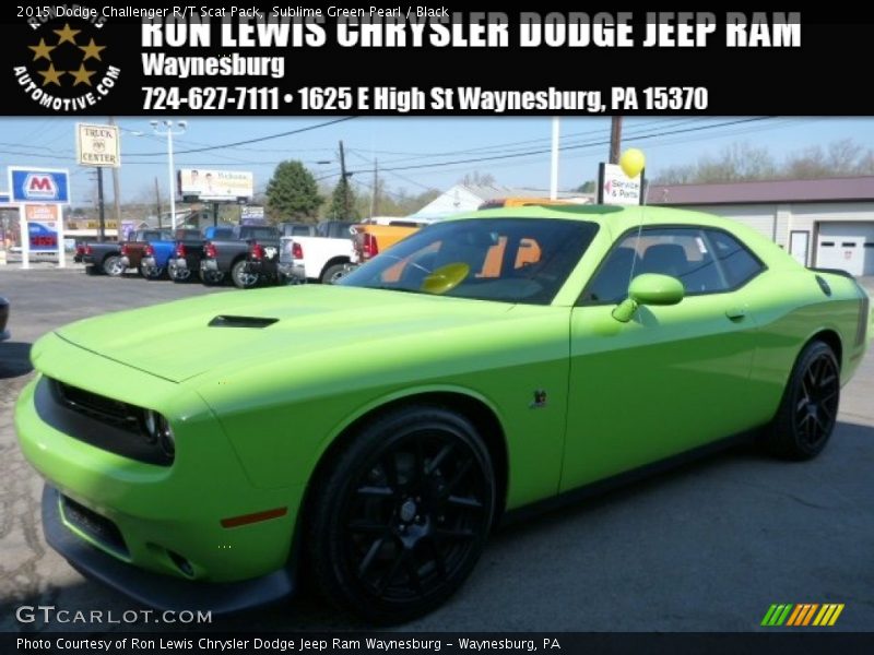 Sublime Green Pearl / Black 2015 Dodge Challenger R/T Scat Pack