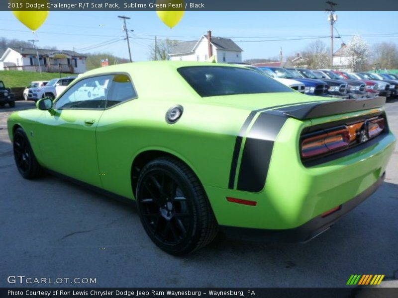 Sublime Green Pearl / Black 2015 Dodge Challenger R/T Scat Pack
