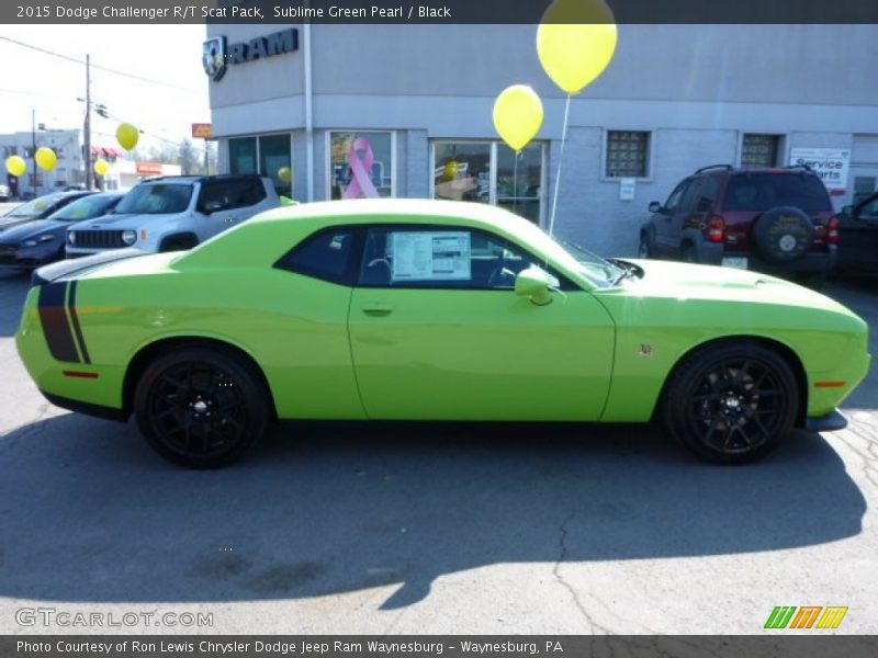 Sublime Green Pearl / Black 2015 Dodge Challenger R/T Scat Pack