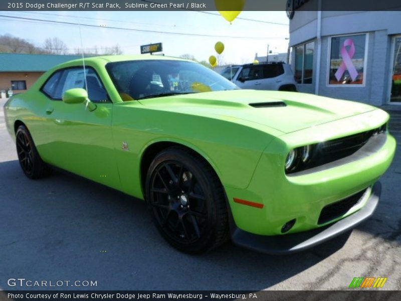 Sublime Green Pearl / Black 2015 Dodge Challenger R/T Scat Pack