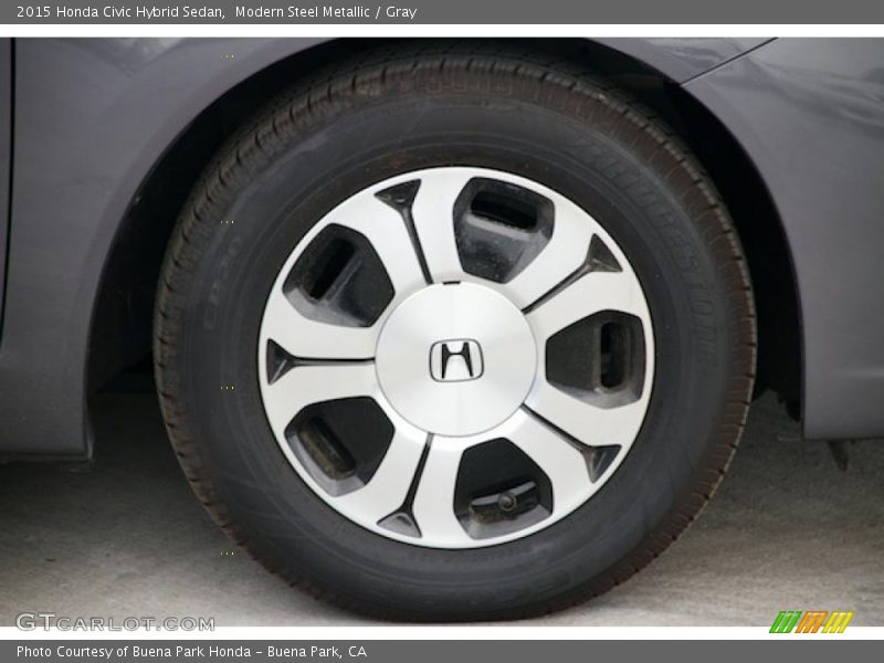 Modern Steel Metallic / Gray 2015 Honda Civic Hybrid Sedan