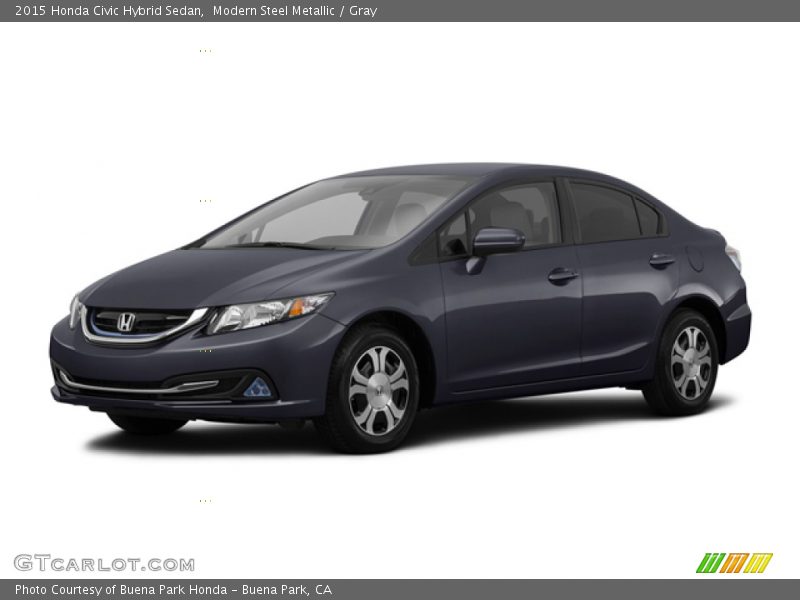 Modern Steel Metallic / Gray 2015 Honda Civic Hybrid Sedan