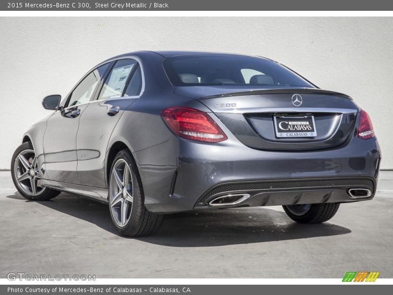 Steel Grey Metallic / Black 2015 Mercedes-Benz C 300