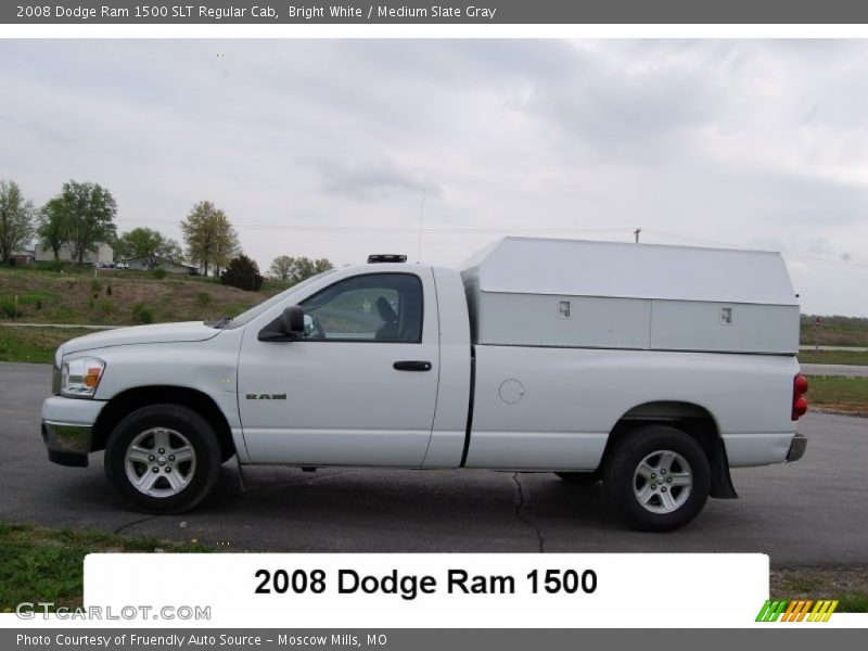Bright White / Medium Slate Gray 2008 Dodge Ram 1500 SLT Regular Cab