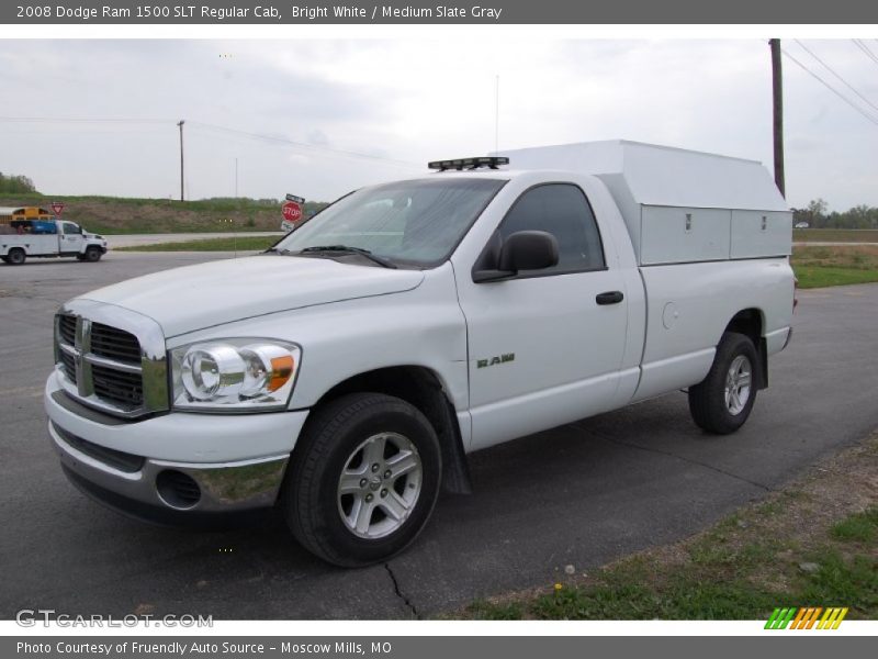Bright White / Medium Slate Gray 2008 Dodge Ram 1500 SLT Regular Cab