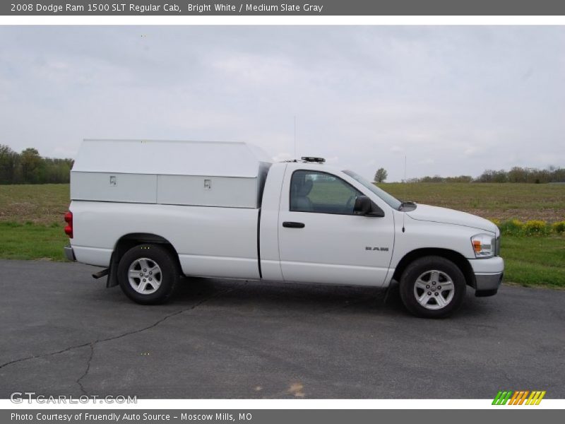 Bright White / Medium Slate Gray 2008 Dodge Ram 1500 SLT Regular Cab