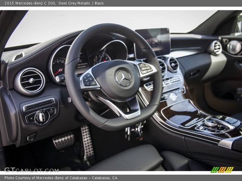 Steel Grey Metallic / Black 2015 Mercedes-Benz C 300