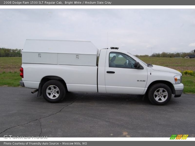 Bright White / Medium Slate Gray 2008 Dodge Ram 1500 SLT Regular Cab