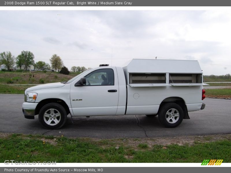 Bright White / Medium Slate Gray 2008 Dodge Ram 1500 SLT Regular Cab