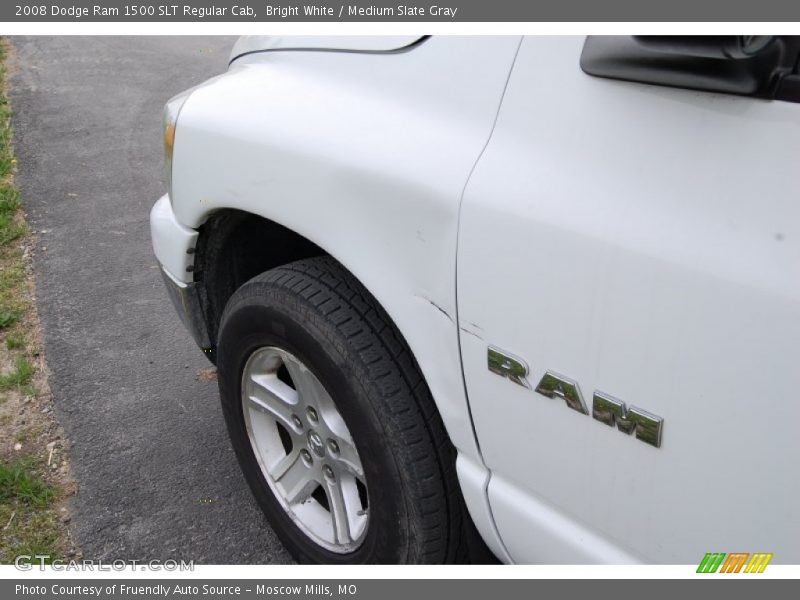 Bright White / Medium Slate Gray 2008 Dodge Ram 1500 SLT Regular Cab