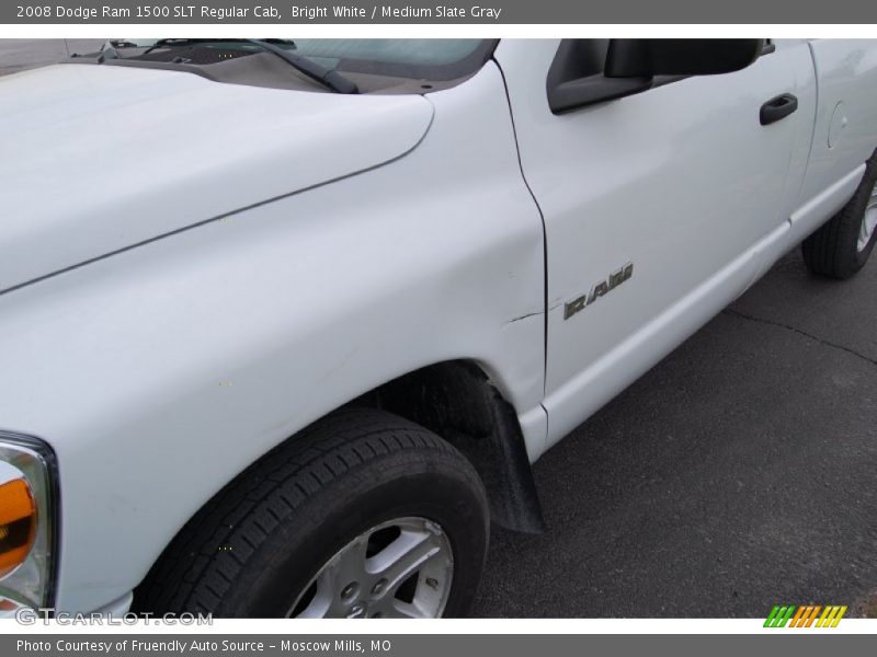 Bright White / Medium Slate Gray 2008 Dodge Ram 1500 SLT Regular Cab