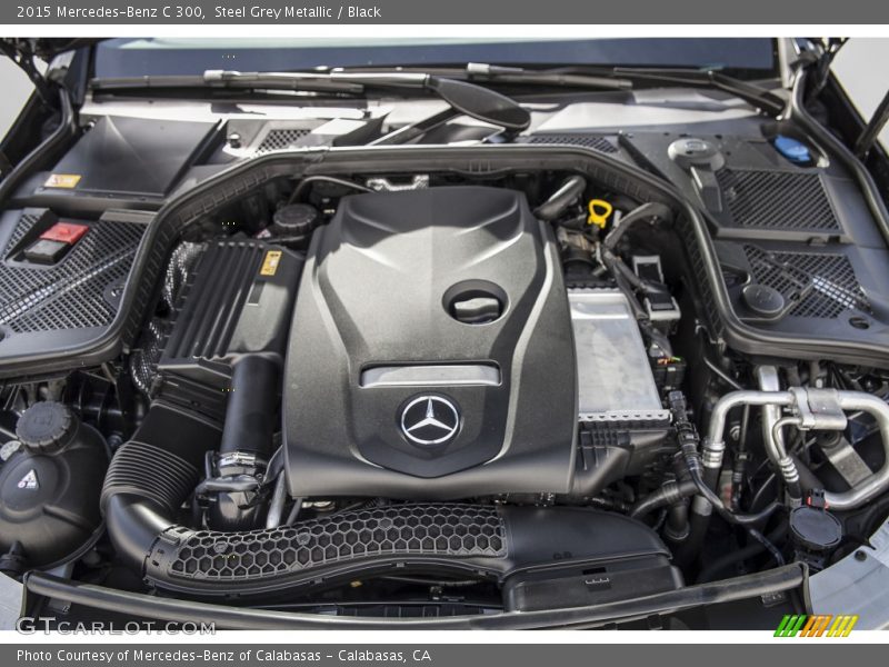 Steel Grey Metallic / Black 2015 Mercedes-Benz C 300