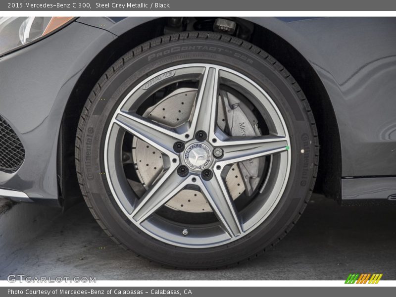 Steel Grey Metallic / Black 2015 Mercedes-Benz C 300