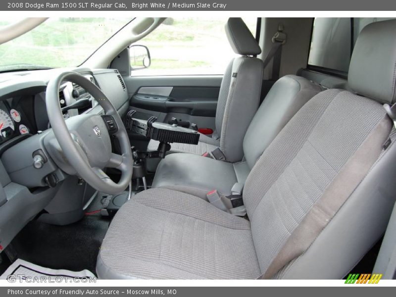 Bright White / Medium Slate Gray 2008 Dodge Ram 1500 SLT Regular Cab
