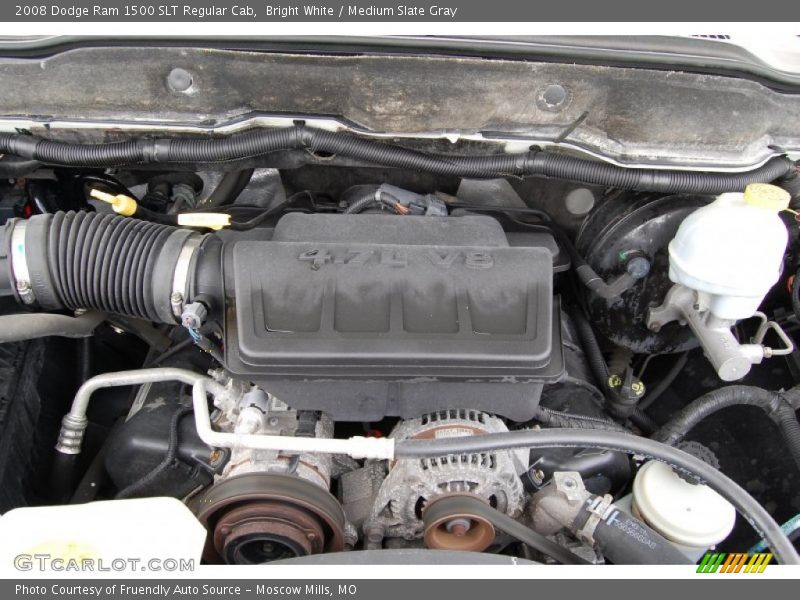 Bright White / Medium Slate Gray 2008 Dodge Ram 1500 SLT Regular Cab