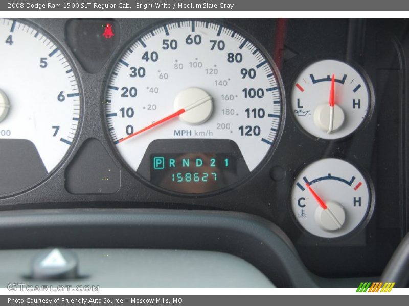 Bright White / Medium Slate Gray 2008 Dodge Ram 1500 SLT Regular Cab