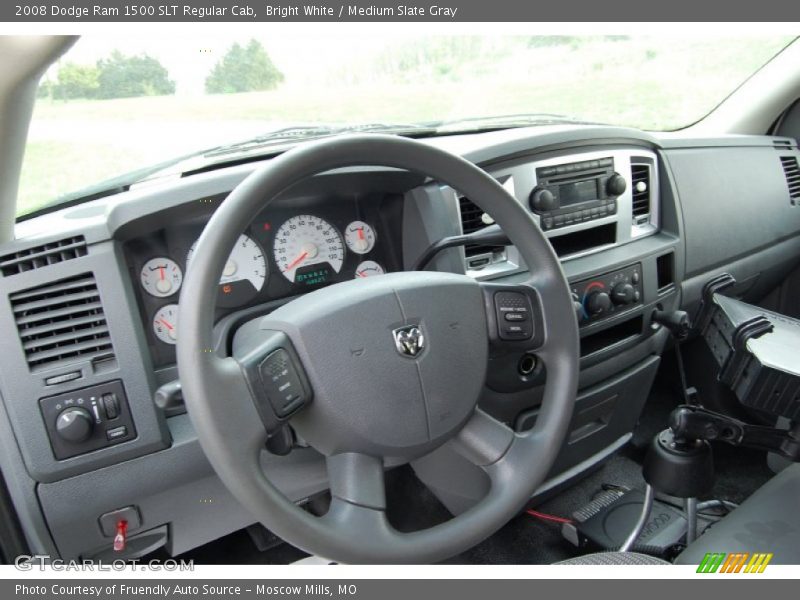 Bright White / Medium Slate Gray 2008 Dodge Ram 1500 SLT Regular Cab