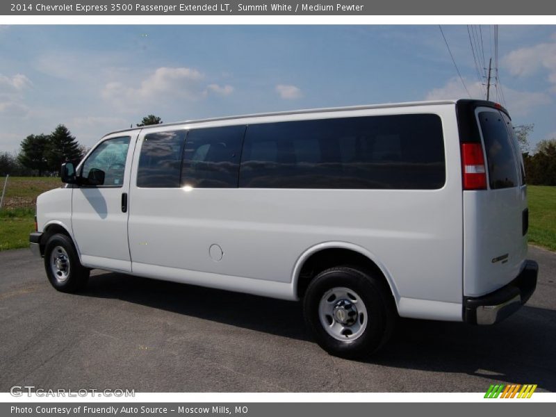 Summit White / Medium Pewter 2014 Chevrolet Express 3500 Passenger Extended LT