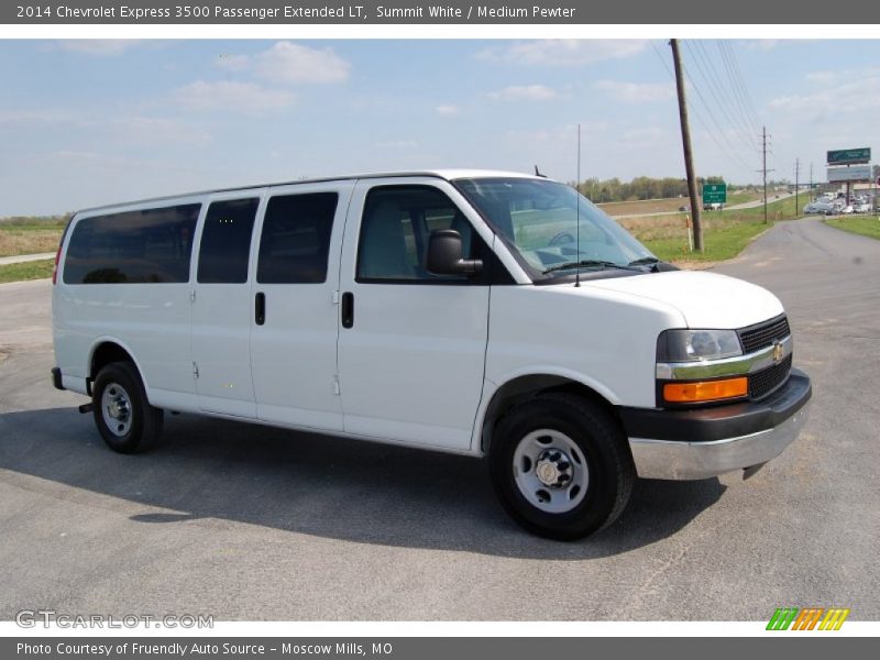 Summit White / Medium Pewter 2014 Chevrolet Express 3500 Passenger Extended LT