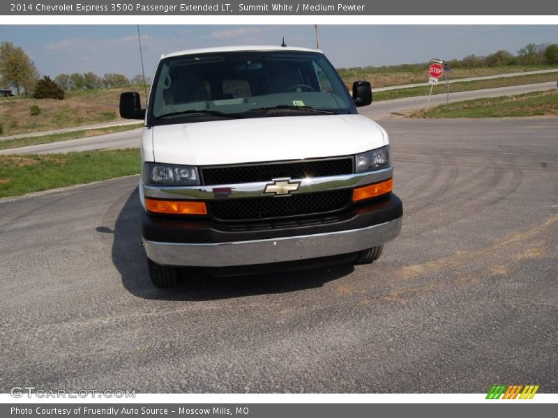 Summit White / Medium Pewter 2014 Chevrolet Express 3500 Passenger Extended LT