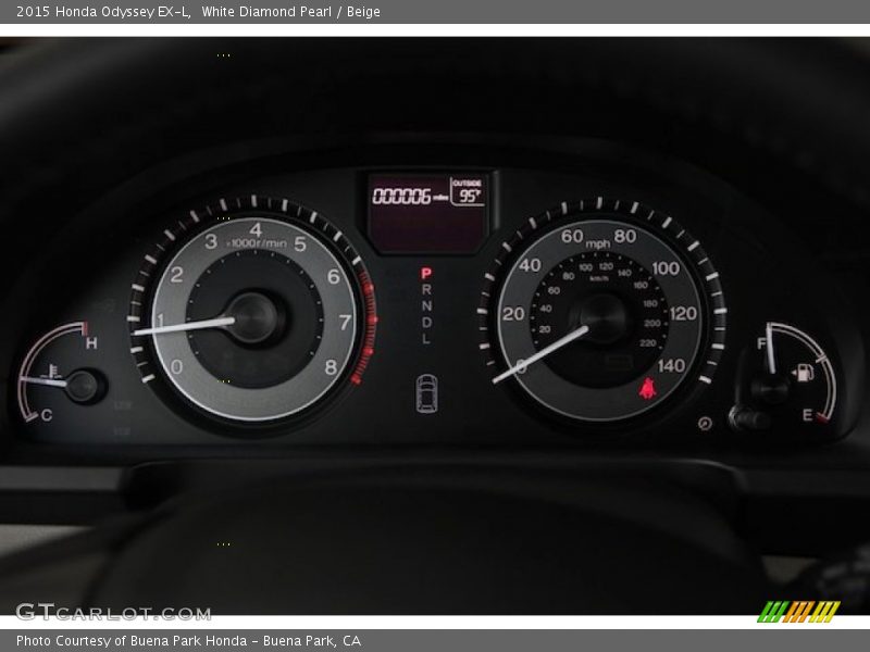 White Diamond Pearl / Beige 2015 Honda Odyssey EX-L