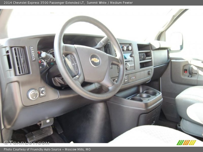 Summit White / Medium Pewter 2014 Chevrolet Express 3500 Passenger Extended LT