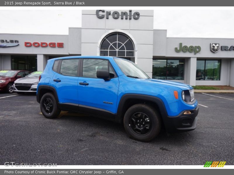 Sierra Blue / Black 2015 Jeep Renegade Sport