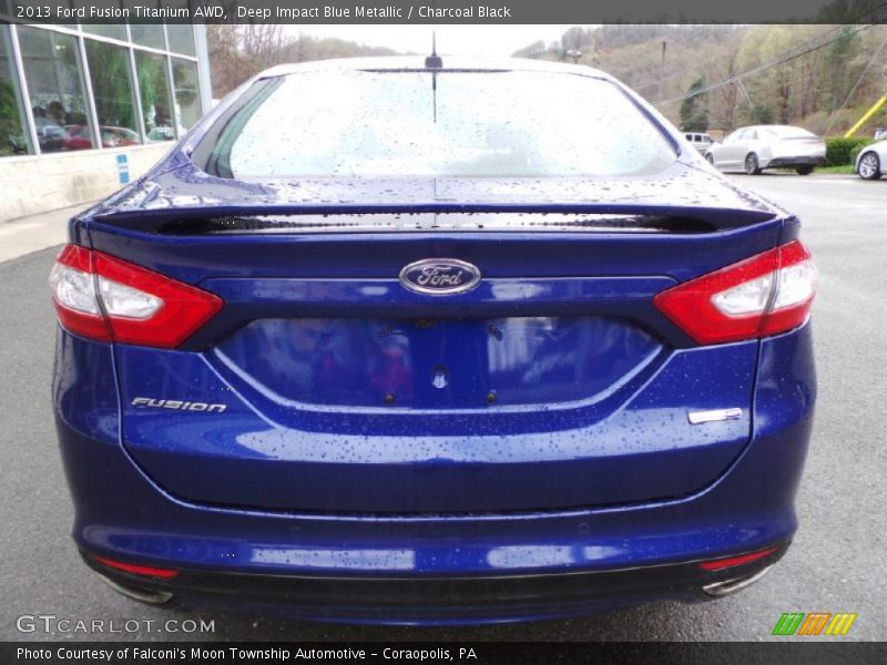 Deep Impact Blue Metallic / Charcoal Black 2013 Ford Fusion Titanium AWD