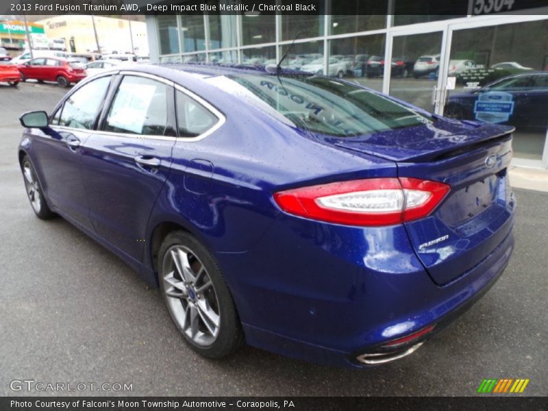 Deep Impact Blue Metallic / Charcoal Black 2013 Ford Fusion Titanium AWD