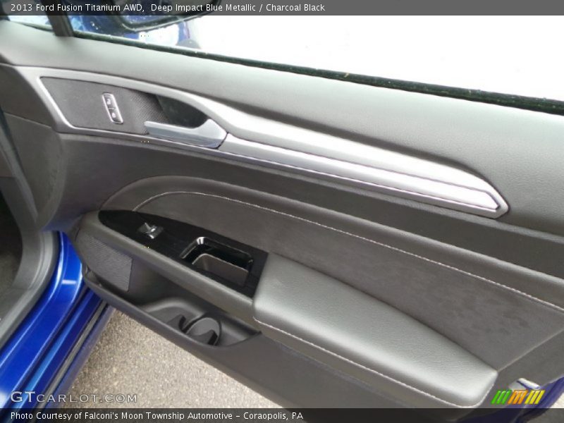 Deep Impact Blue Metallic / Charcoal Black 2013 Ford Fusion Titanium AWD