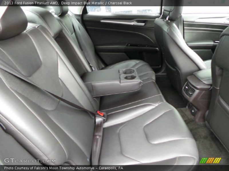 Deep Impact Blue Metallic / Charcoal Black 2013 Ford Fusion Titanium AWD