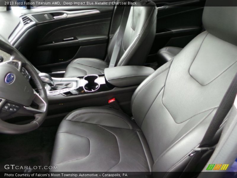 Deep Impact Blue Metallic / Charcoal Black 2013 Ford Fusion Titanium AWD