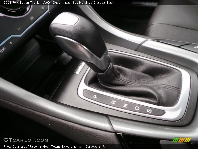 Deep Impact Blue Metallic / Charcoal Black 2013 Ford Fusion Titanium AWD
