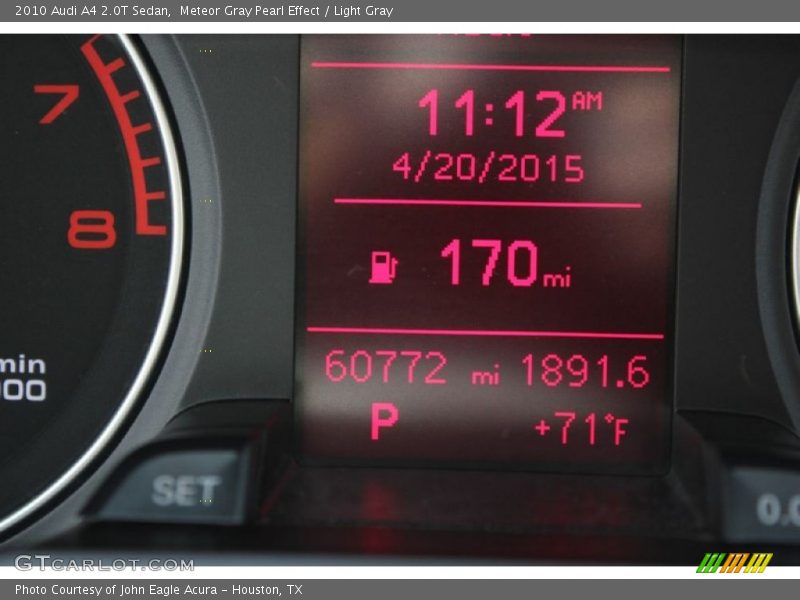 Meteor Gray Pearl Effect / Light Gray 2010 Audi A4 2.0T Sedan