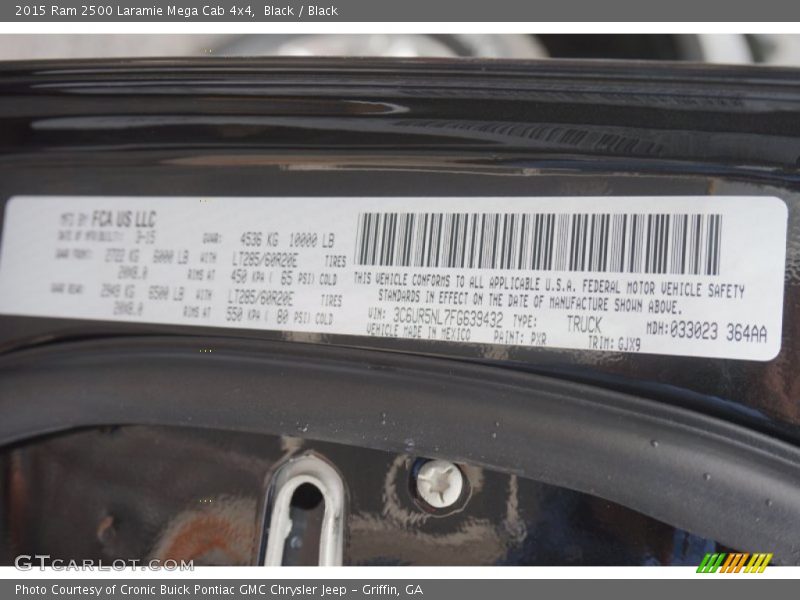 Black / Black 2015 Ram 2500 Laramie Mega Cab 4x4