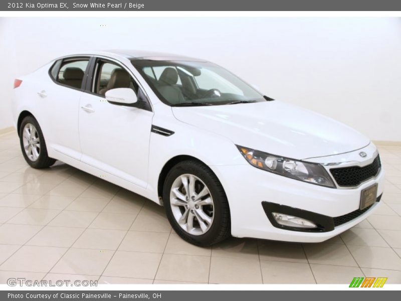 Snow White Pearl / Beige 2012 Kia Optima EX