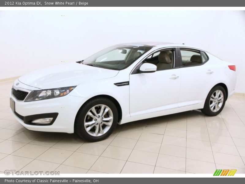 Snow White Pearl / Beige 2012 Kia Optima EX