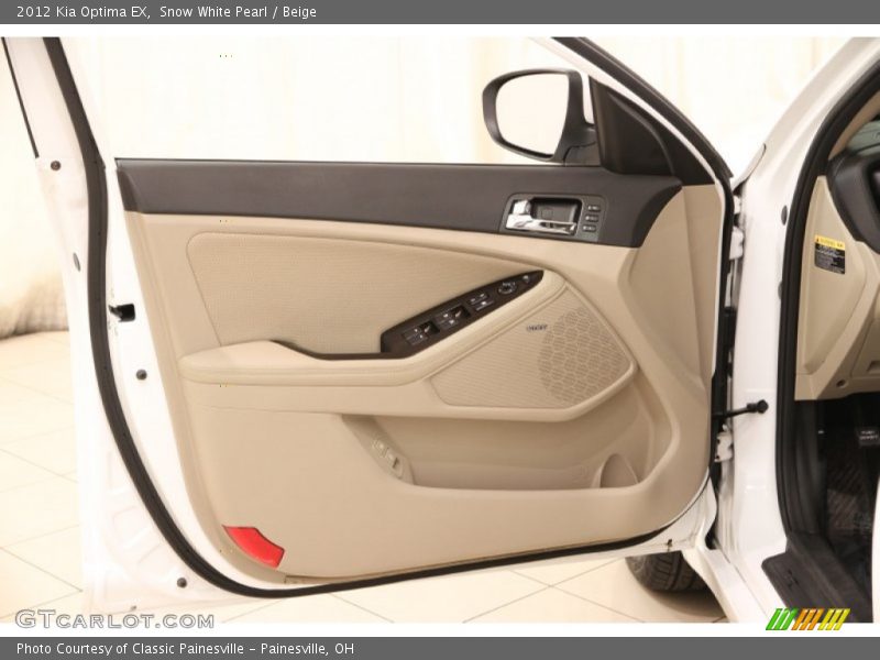 Snow White Pearl / Beige 2012 Kia Optima EX