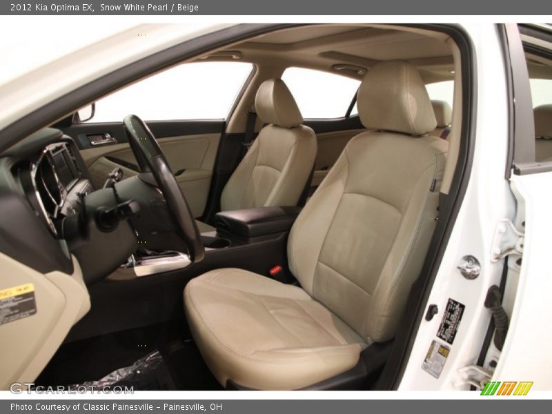 Snow White Pearl / Beige 2012 Kia Optima EX