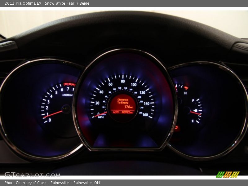 Snow White Pearl / Beige 2012 Kia Optima EX