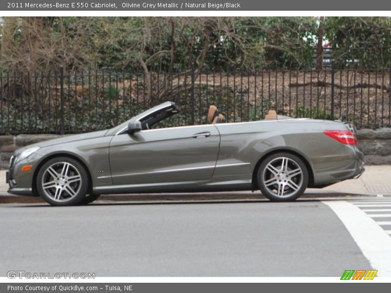 Olivine Grey Metallic / Natural Beige/Black 2011 Mercedes-Benz E 550 Cabriolet