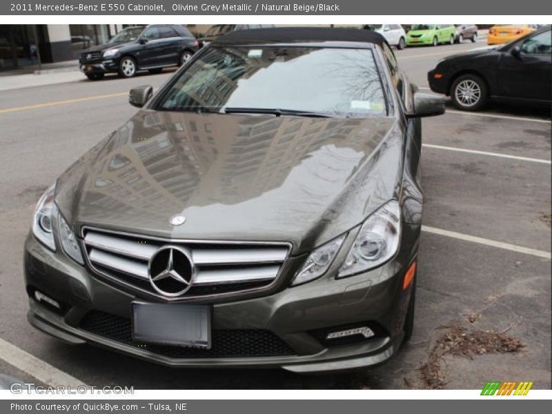 Olivine Grey Metallic / Natural Beige/Black 2011 Mercedes-Benz E 550 Cabriolet