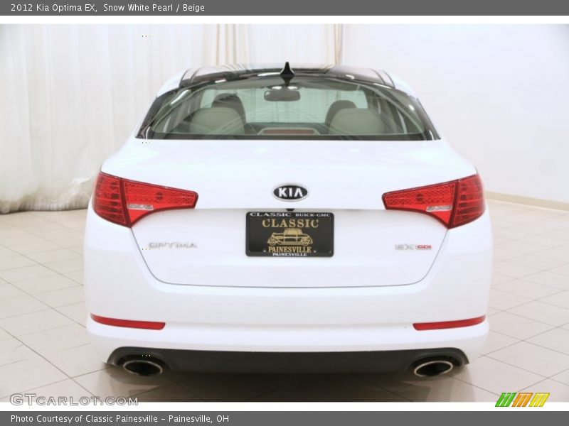 Snow White Pearl / Beige 2012 Kia Optima EX