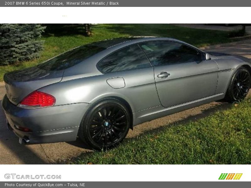 Mineral Silver Metallic / Black 2007 BMW 6 Series 650i Coupe