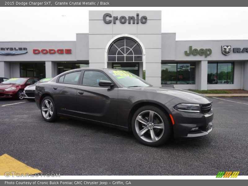 Granite Crystal Metallic / Black 2015 Dodge Charger SXT