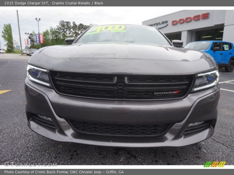 Granite Crystal Metallic / Black 2015 Dodge Charger SXT