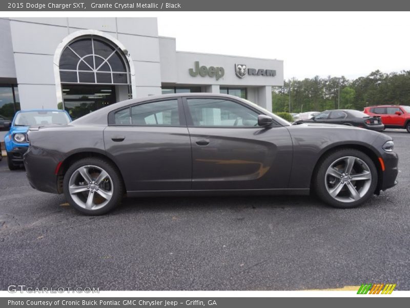 Granite Crystal Metallic / Black 2015 Dodge Charger SXT