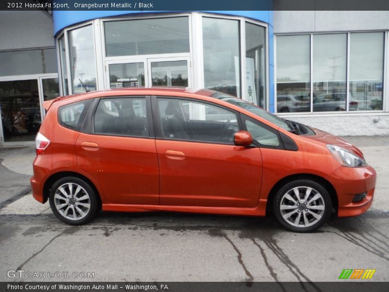 Orangeburst Metallic / Black 2012 Honda Fit Sport