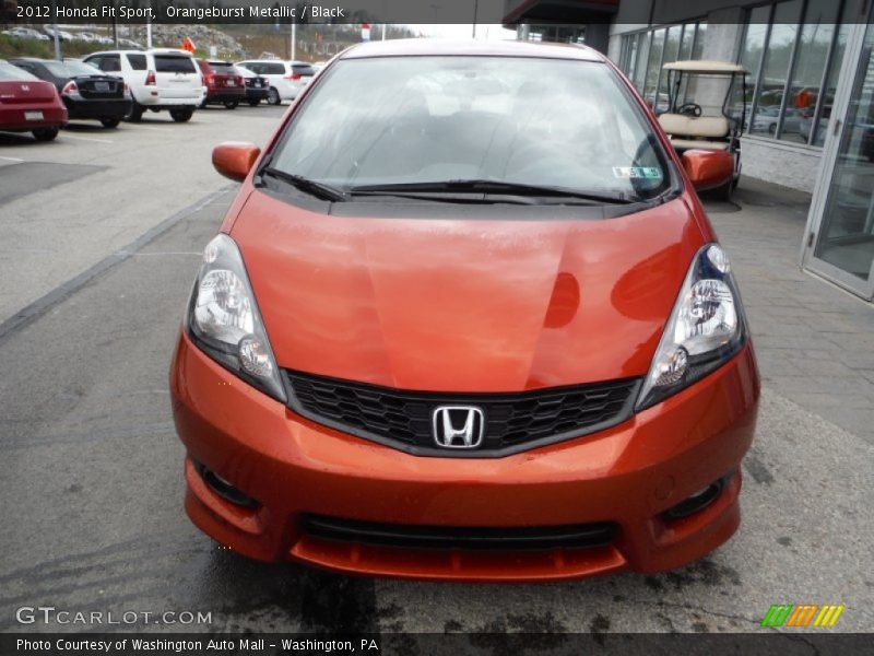 Orangeburst Metallic / Black 2012 Honda Fit Sport